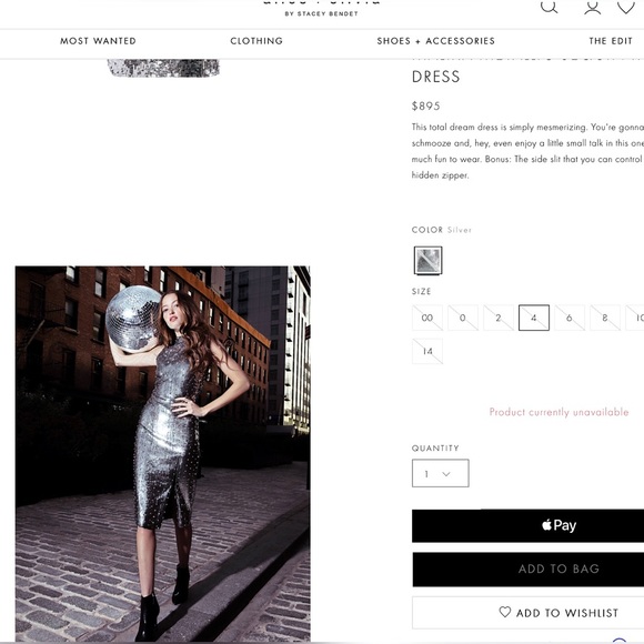 π· π Alice + Olivia Crystal Embellished Sequined Silver Metallic Malika Dress - Picture 3 of 15